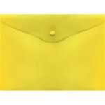 Папка-конверт на кнопке "deVENTE" A4 (330x240 мм) 180 мкм, полупрозрачная желтая