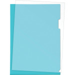 Папка-уголок "Attomex" A4, 180 мкм, гладкая фактура, полупрозрачная синяя