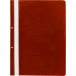Папка-скоросшиватель "Attomex" A4 с перфорацией, с прозрачным верхним листом, 100/110 мкм, с индивидуальной маркировкой, красная