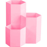 Органайзер для канцелярских принадлежностей "deVENTE. Combs" настольный, 11,5x11,5x12 см, пластиковый, цвет розовый
