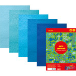 Фетр цветной A4 "deVENTE. Оттенки синего" 5 цв, 5 л, толщина 2 мм, пластиковый пакет с европодвесом
