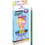 Карандаши цветные пластиковые "Attomex. Dolce Vita" 18 цветов, 2М, диаметр грифеля 2,65 мм, шестигранные, в картонной коробке