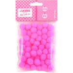 Набор помпонов для творчества "deVENTE" 15 мм, 50 шт, цвет розовый, в пластиковом пакете с блистерным подвесом