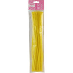Проволока пушистая Шенил для творчества "deVENTE" 0,6x30 см, 30 шт, цвет желтый, в пластиковом пакете с блистерным подвесом
