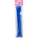 Проволока пушистая Шенил для творчества "deVENTE" 0,9x30 см, 10 шт, цвет голубой, в пластиковом пакете с блистерным подвесом