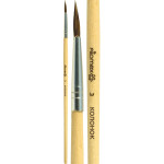 Кисть живописная "Attomex" колонок № 03 круглая, деревянная ручка, индивидуальная маркировка