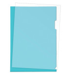 Папка-уголок "Attomex" A4, 120 мкм, гладкая фактура, полупрозрачная синяя